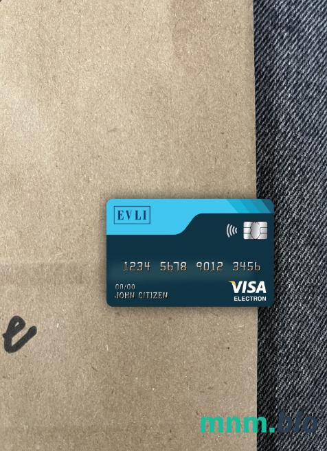 Finland Evli bank visa karta elektronowa wygląd fotograficzny skan PSD + zdjęcie